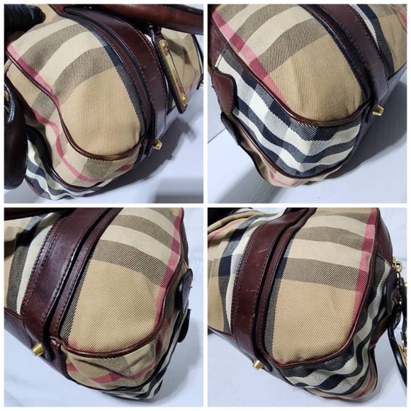 Authentic Burberry Nova Check Canvas and Leather Ashbury Knight Bag Beige/Brown - Picture 8 of 16